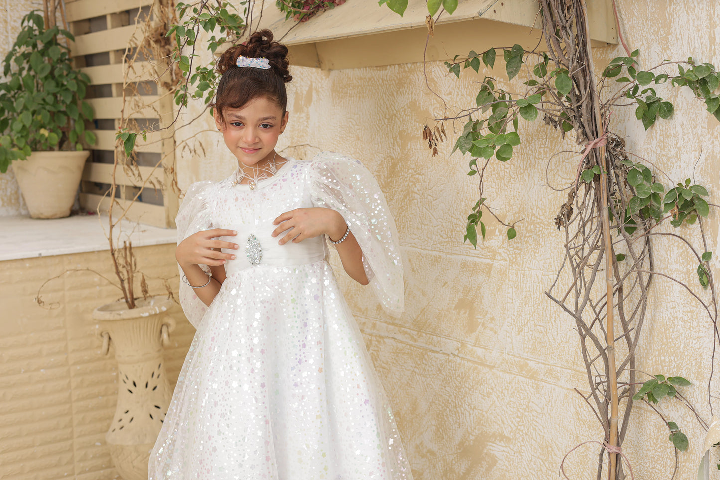 Fairy Frosted Frock Imported China Printed Nylon Fabric