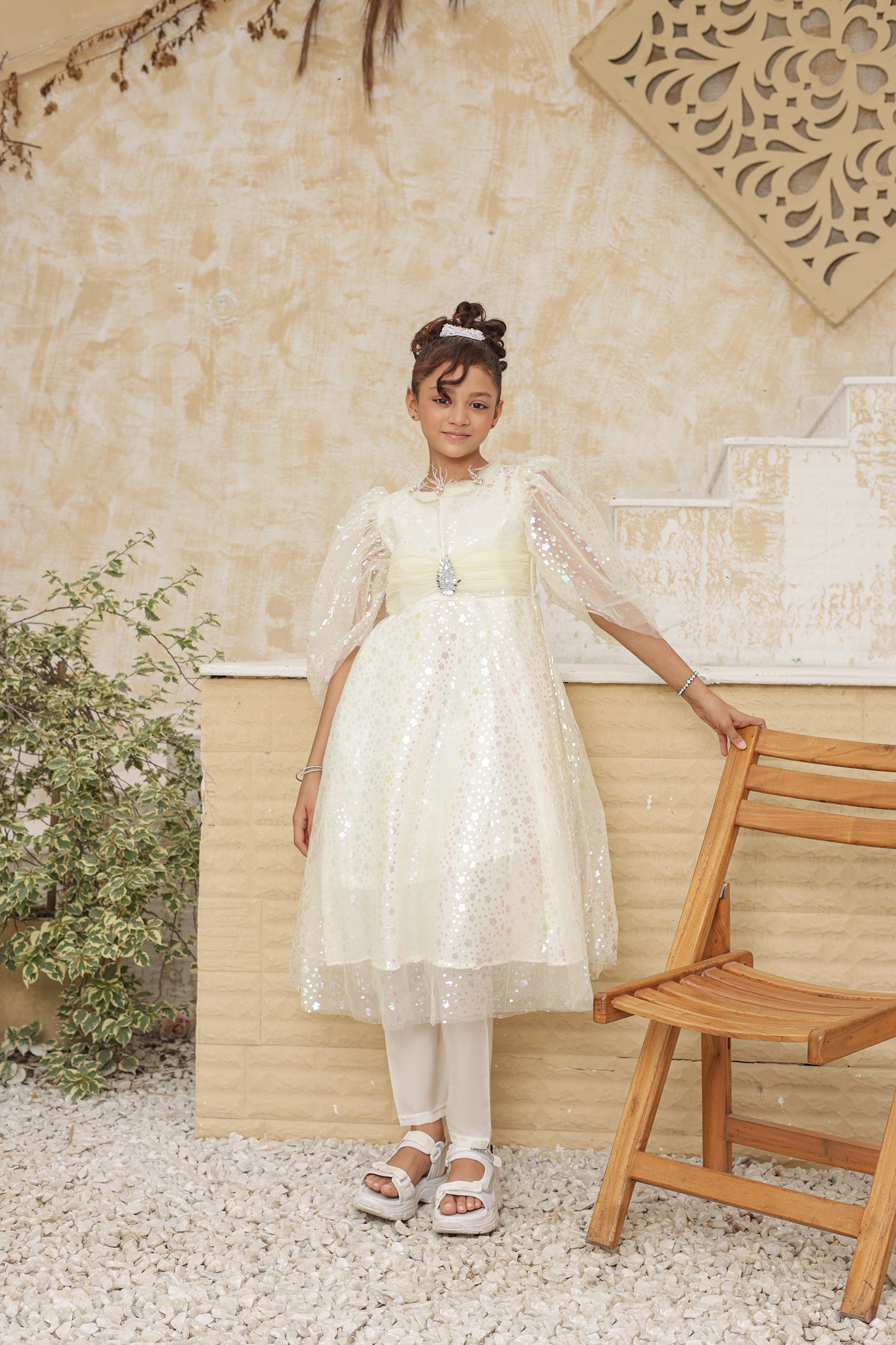 Dreamlight Princess Frock Imported China Printed Nylon Fabric