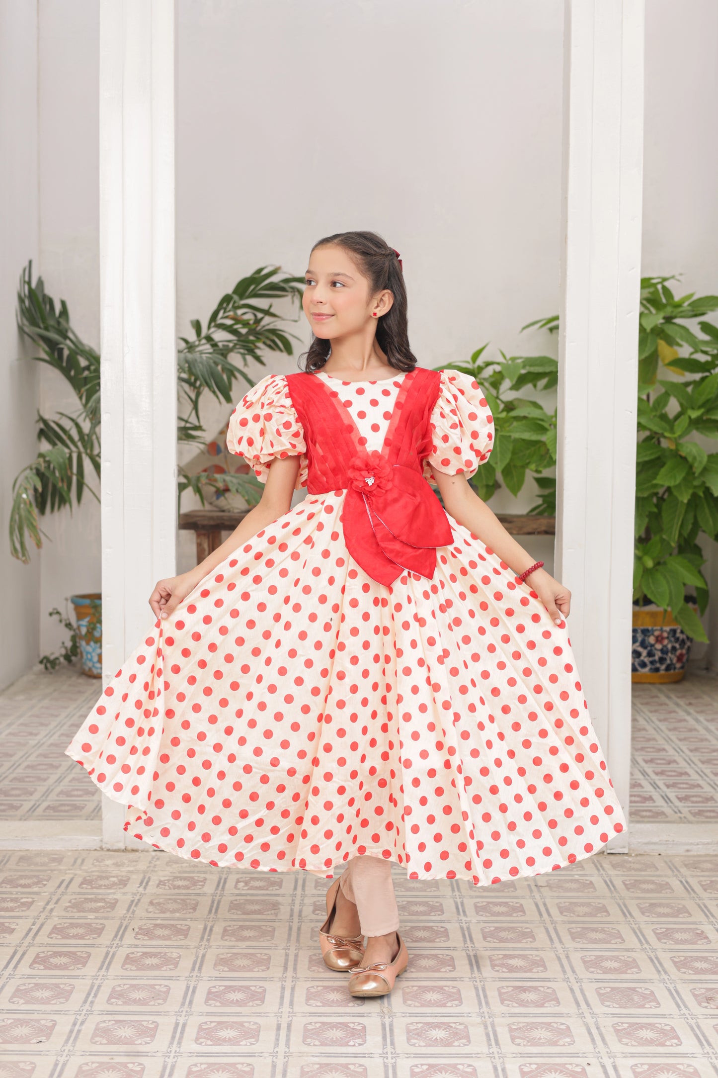 Senorita Rose Frock Imported Printed Cotton