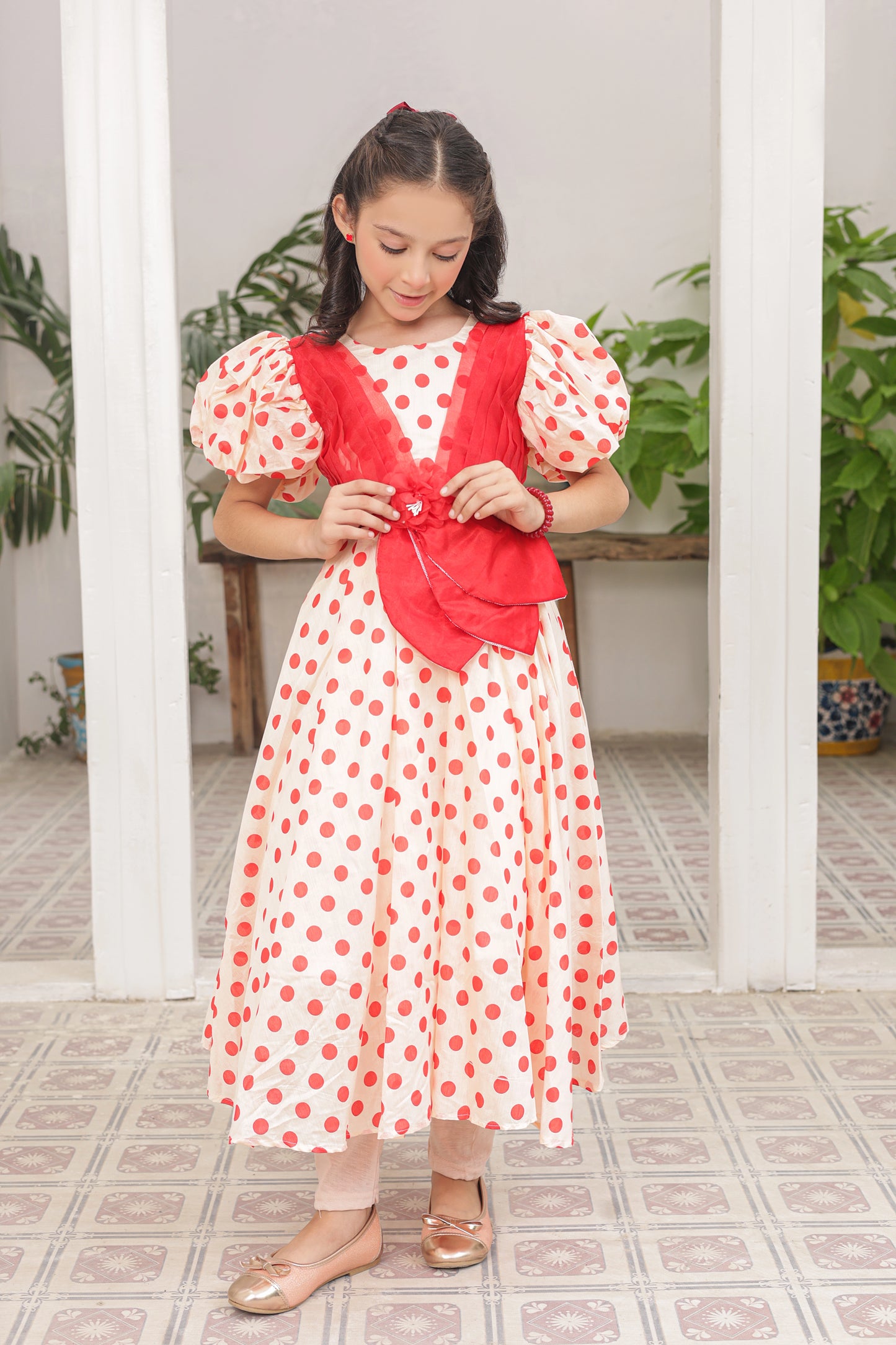 Senorita Rose Frock Imported Printed Cotton