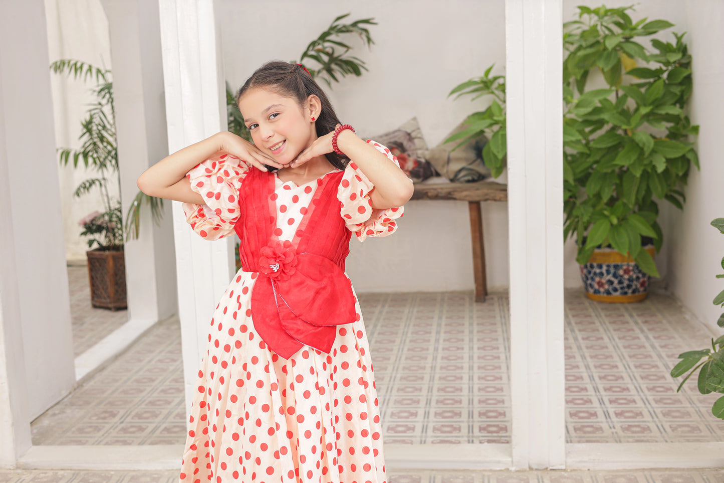 Senorita Rose Frock Imported Printed Cotton
