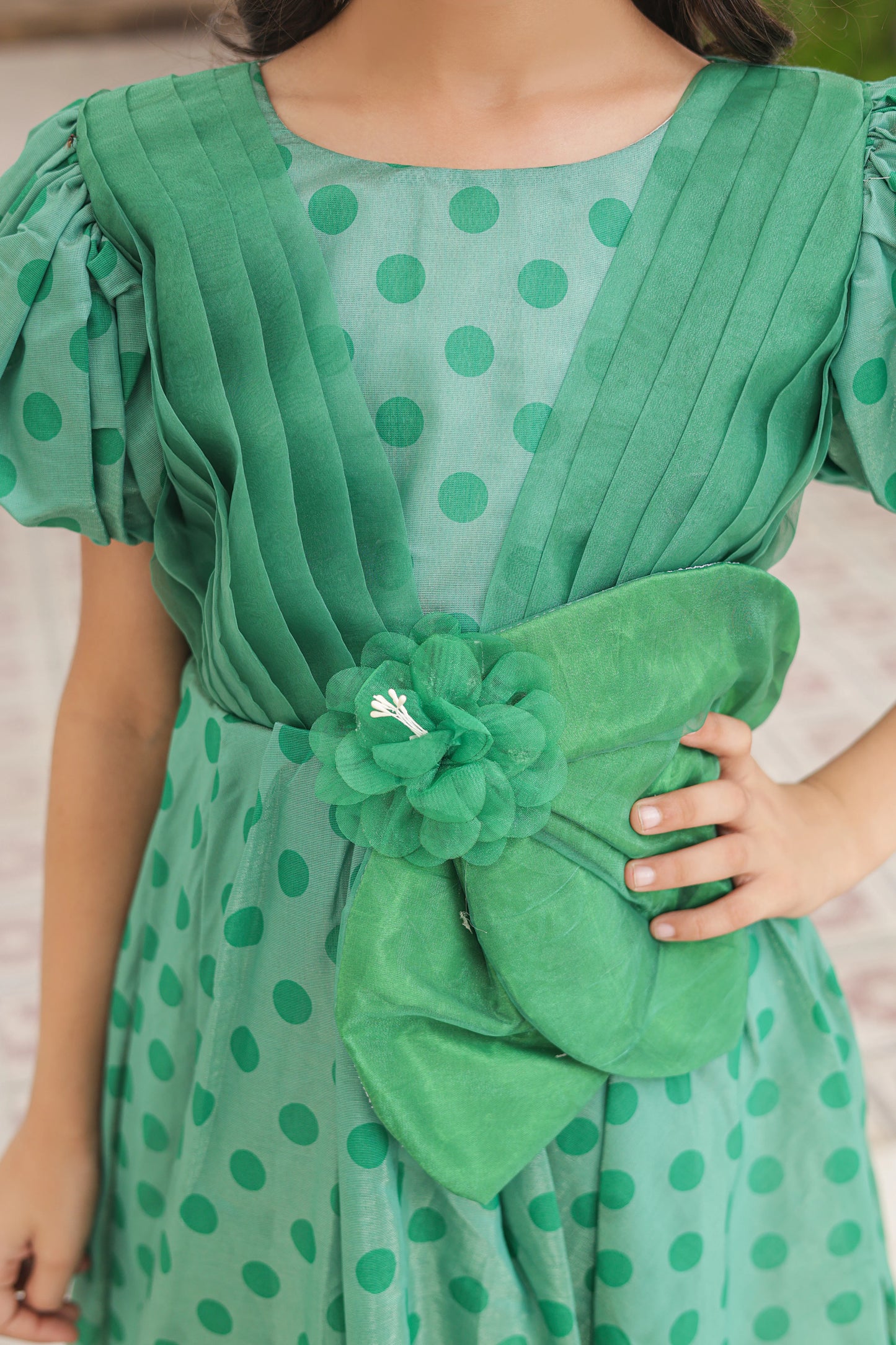 Mint Meadow Frock Imported Printed Cotton Fabric