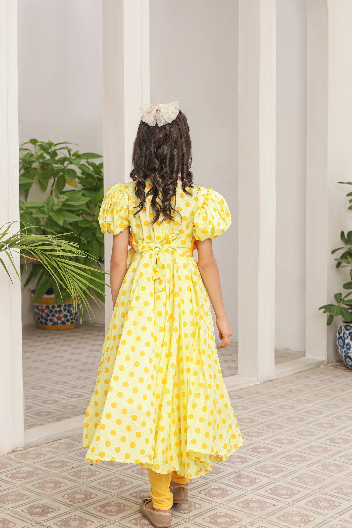 Honey-drop Delight Frock Imported Printed Cotton Fabric