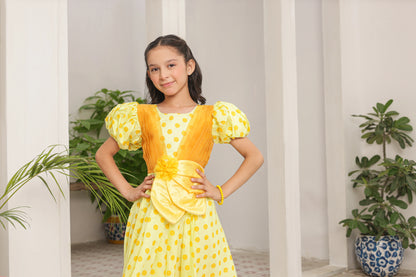 Honey-drop Delight Frock Imported Printed Cotton Fabric
