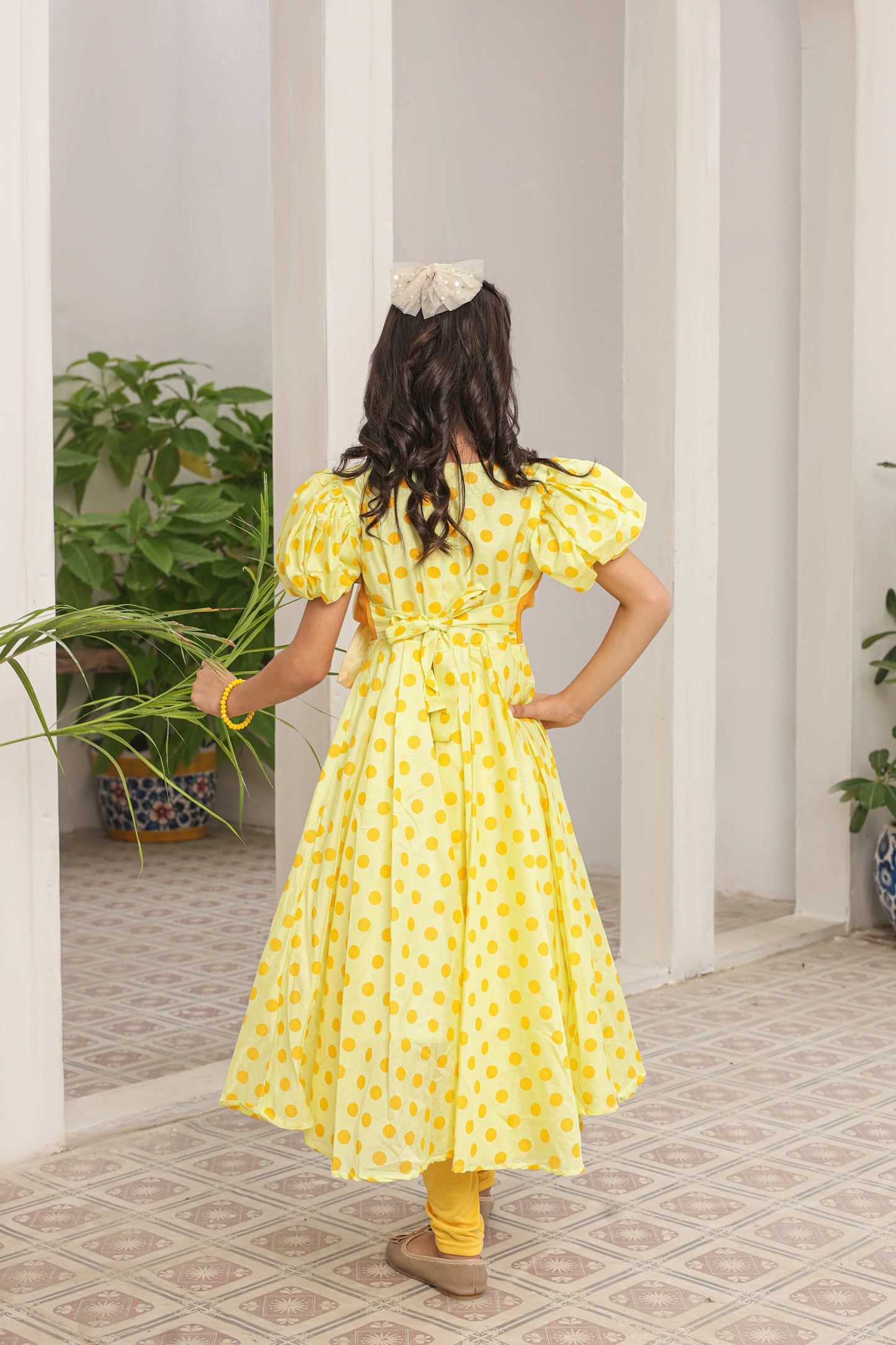 Honey-drop Delight Frock Imported Printed Cotton Fabric