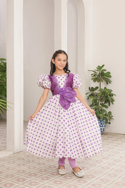 Berry Bloom Frock Imported Printed Cotton Fabric