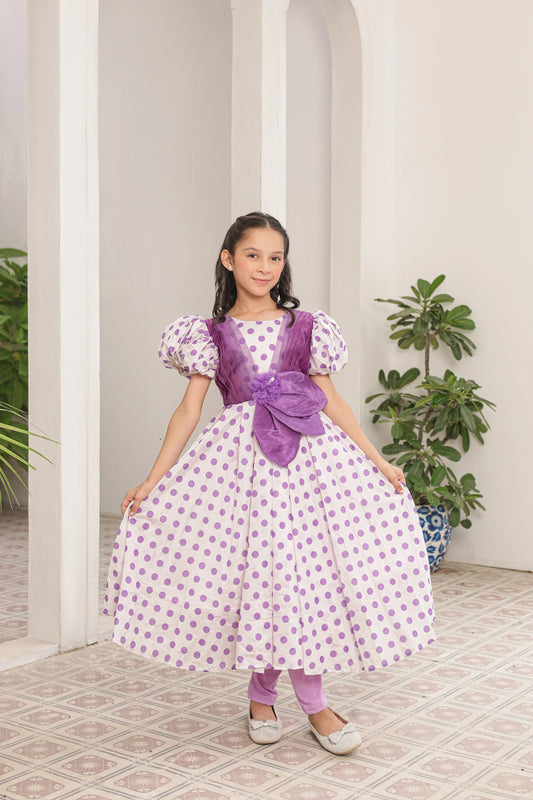 Berry Bloom Frock Imported Printed Cotton Fabric