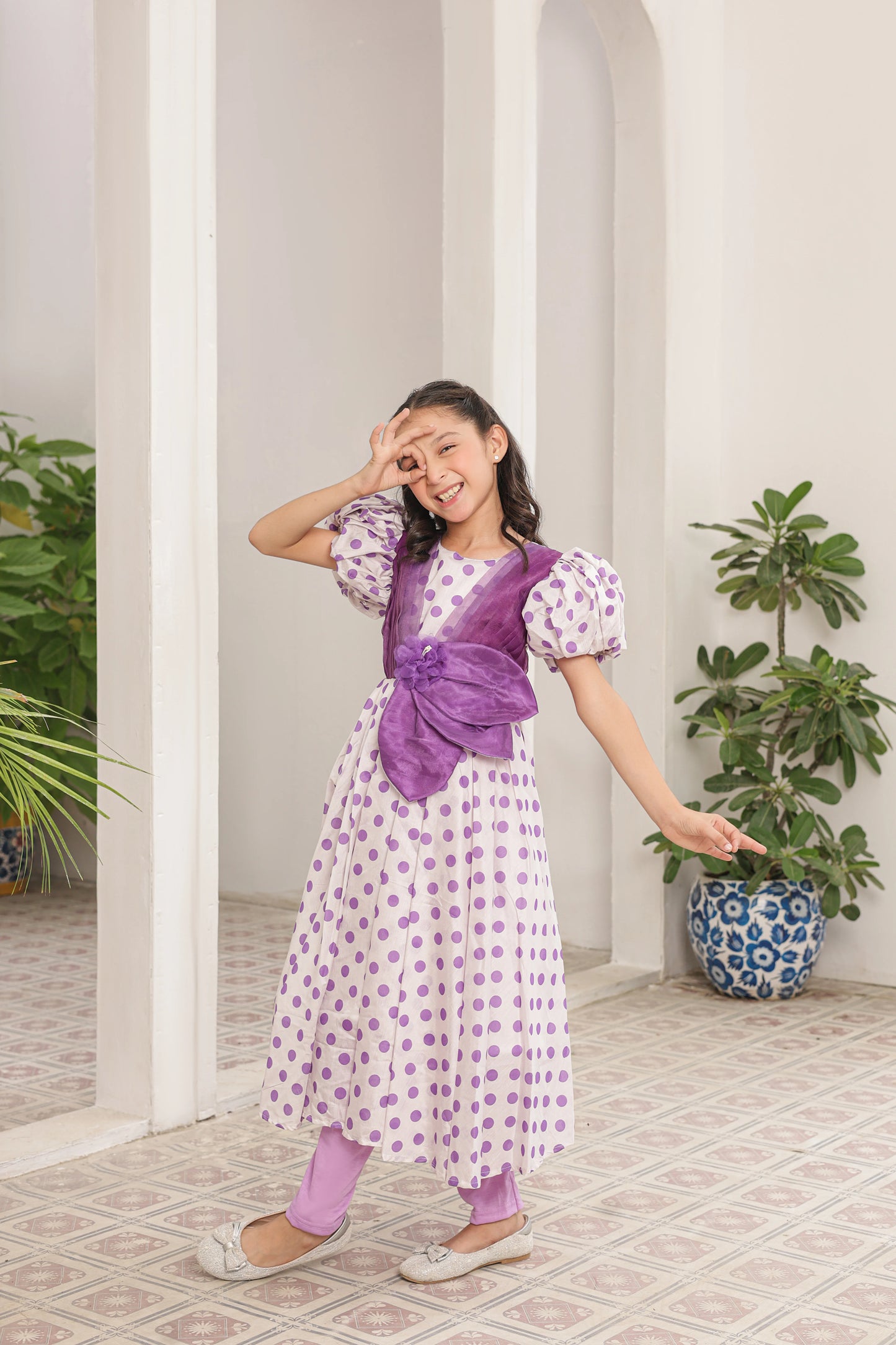 Berry Bloom Frock Imported Printed Cotton Fabric
