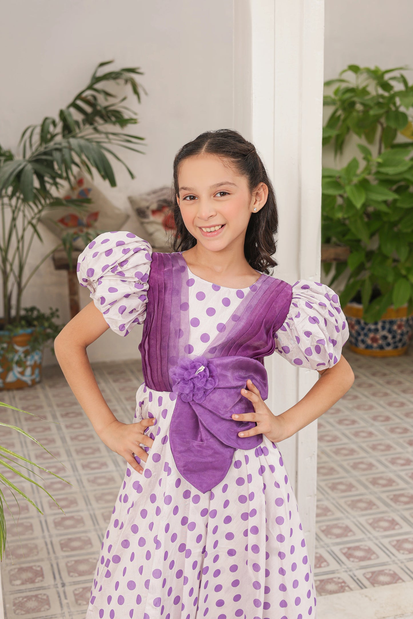Berry Bloom Frock Imported Printed Cotton Fabric