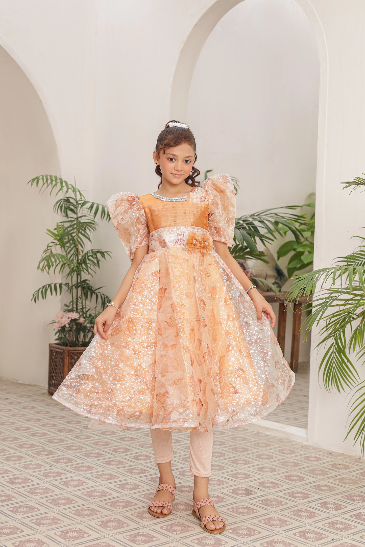 Luxe Fairy Frock Imported China Printed Tissue Fabric