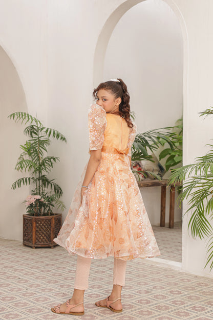 Luxe Fairy Frock Imported China Printed Tissue Fabric
