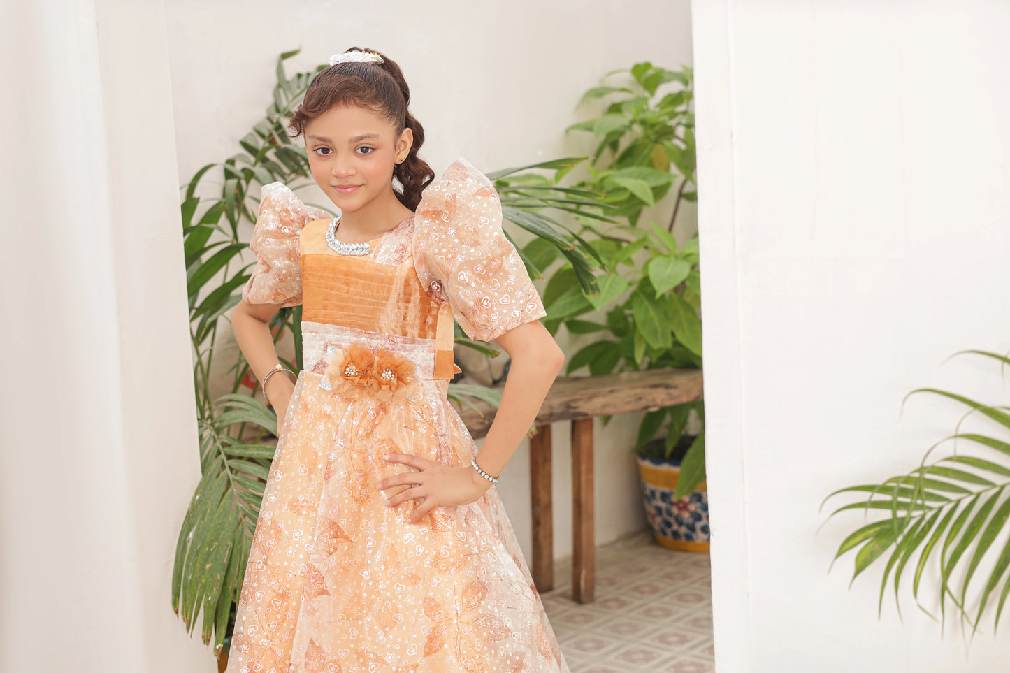 Luxe Fairy Frock Imported China Printed Tissue Fabric