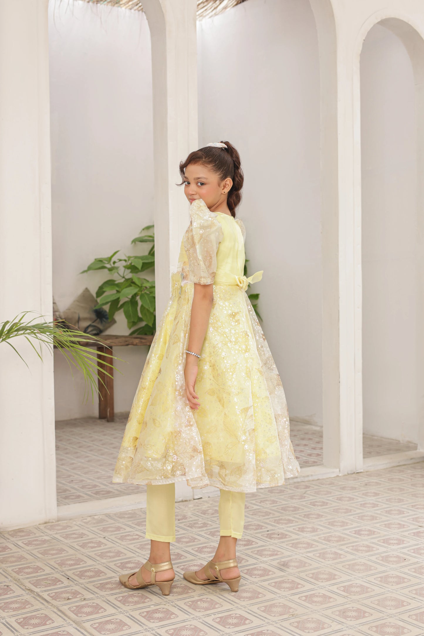 Amber Lily Frock Imported China Printed Tissue Fabric