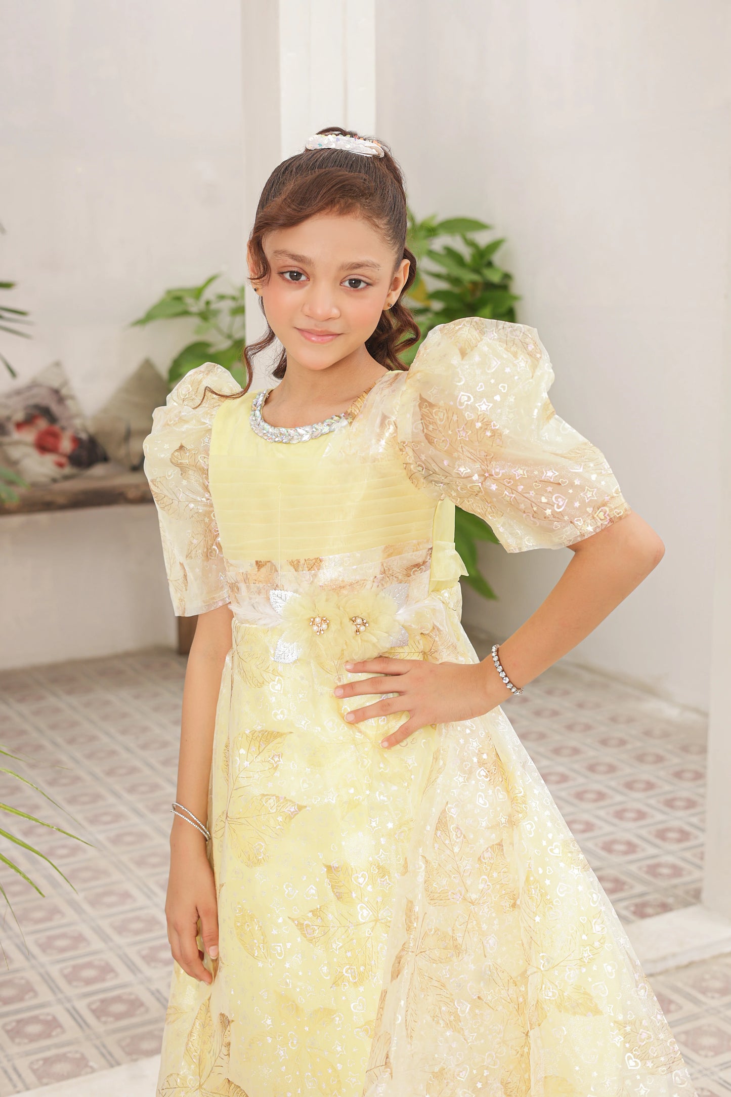 Amber Lily Frock Imported China Printed Tissue Fabric