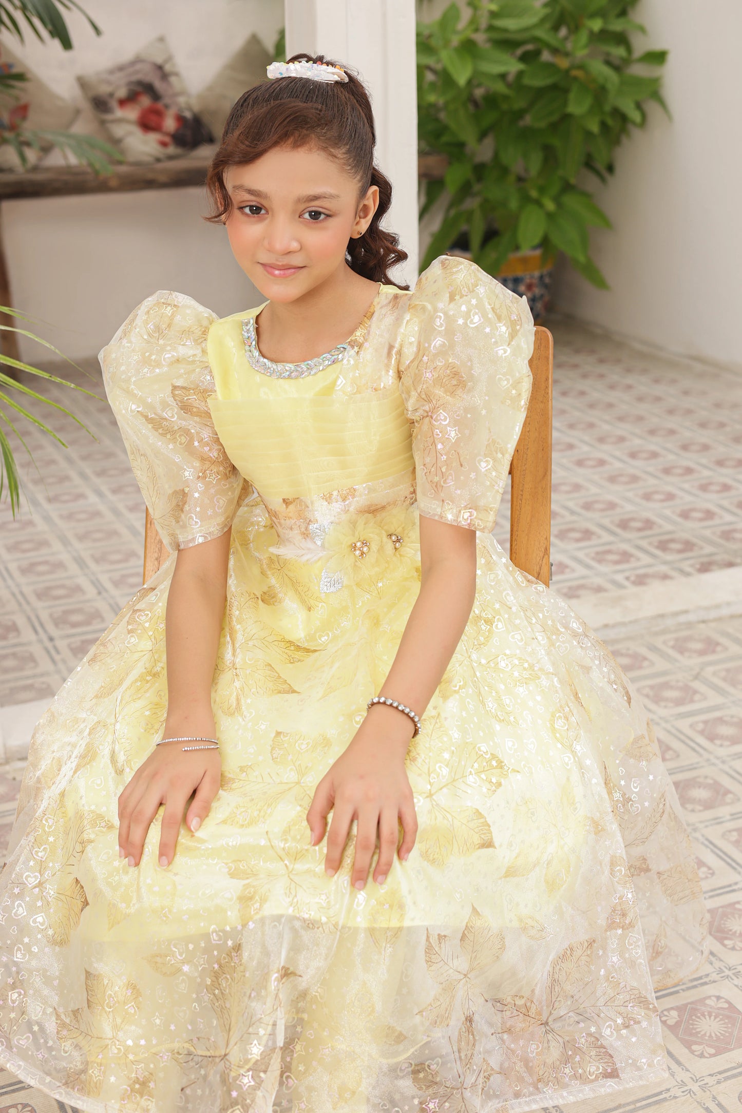 Amber Lily Frock Imported China Printed Tissue Fabric