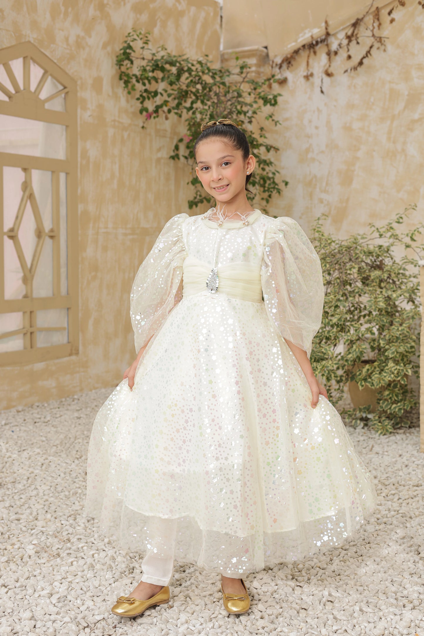 Fairy Dust Frock Imported China Printed Nylon Fabric