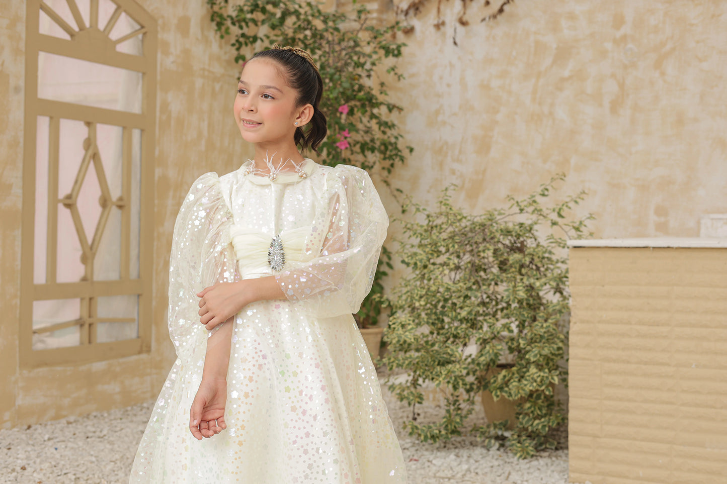 Fairy Dust Frock Imported China Printed Nylon Fabric