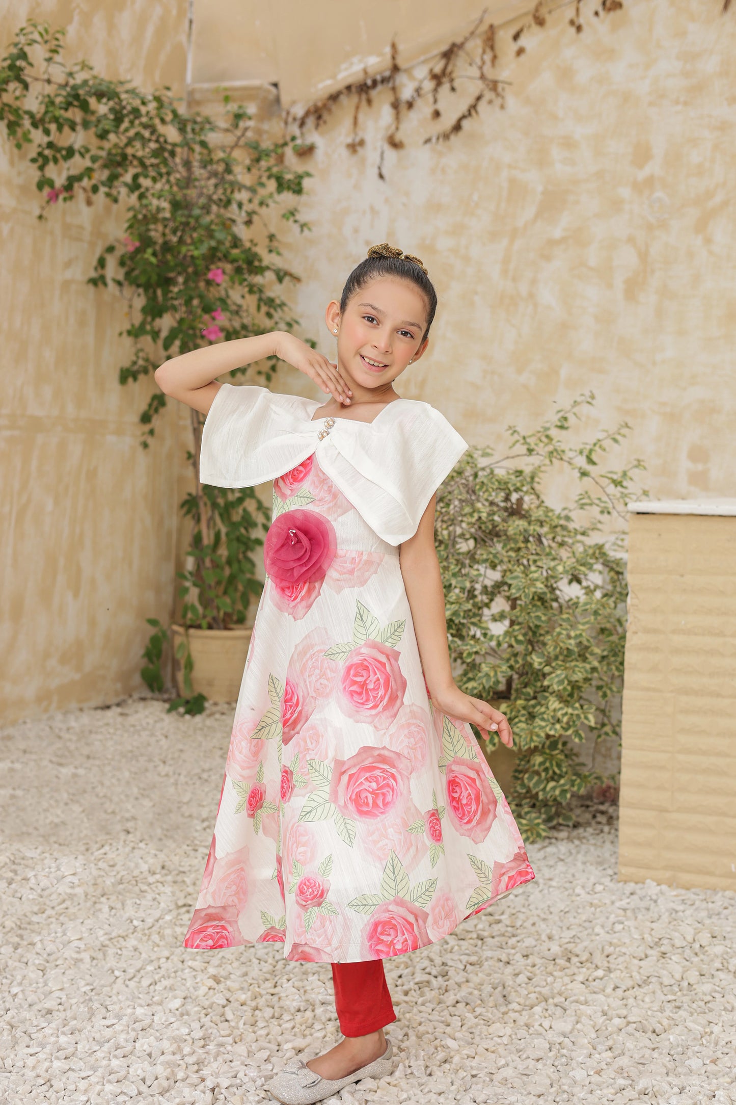 Rosetta Grace Frock Imported Cotton Printed Fabric