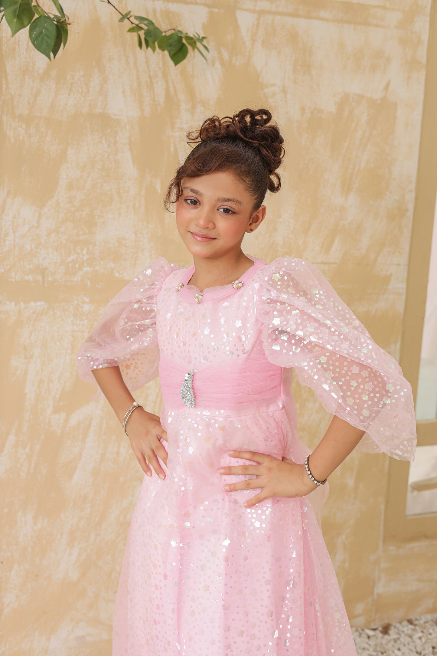Fairy Blush Frock Imported China Printed Nylon Fabric