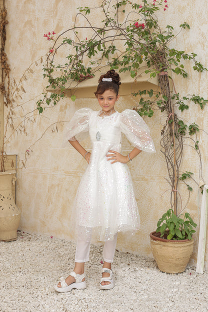 Fairy Frosted Frock Imported China Printed Nylon Fabric
