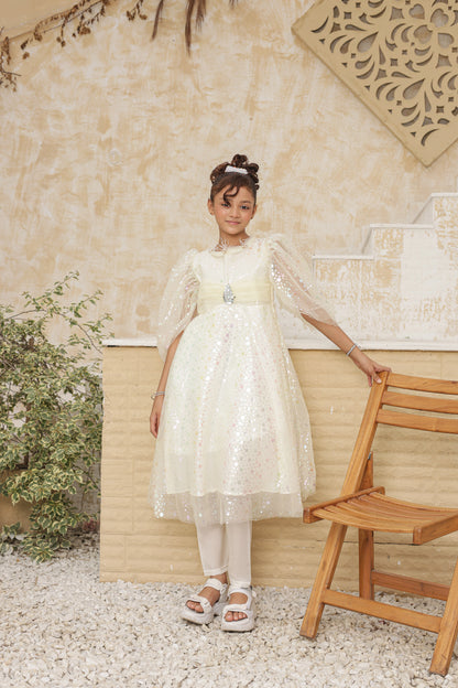 Dreamlight Princess Frock Imported China Printed Nylon Fabric