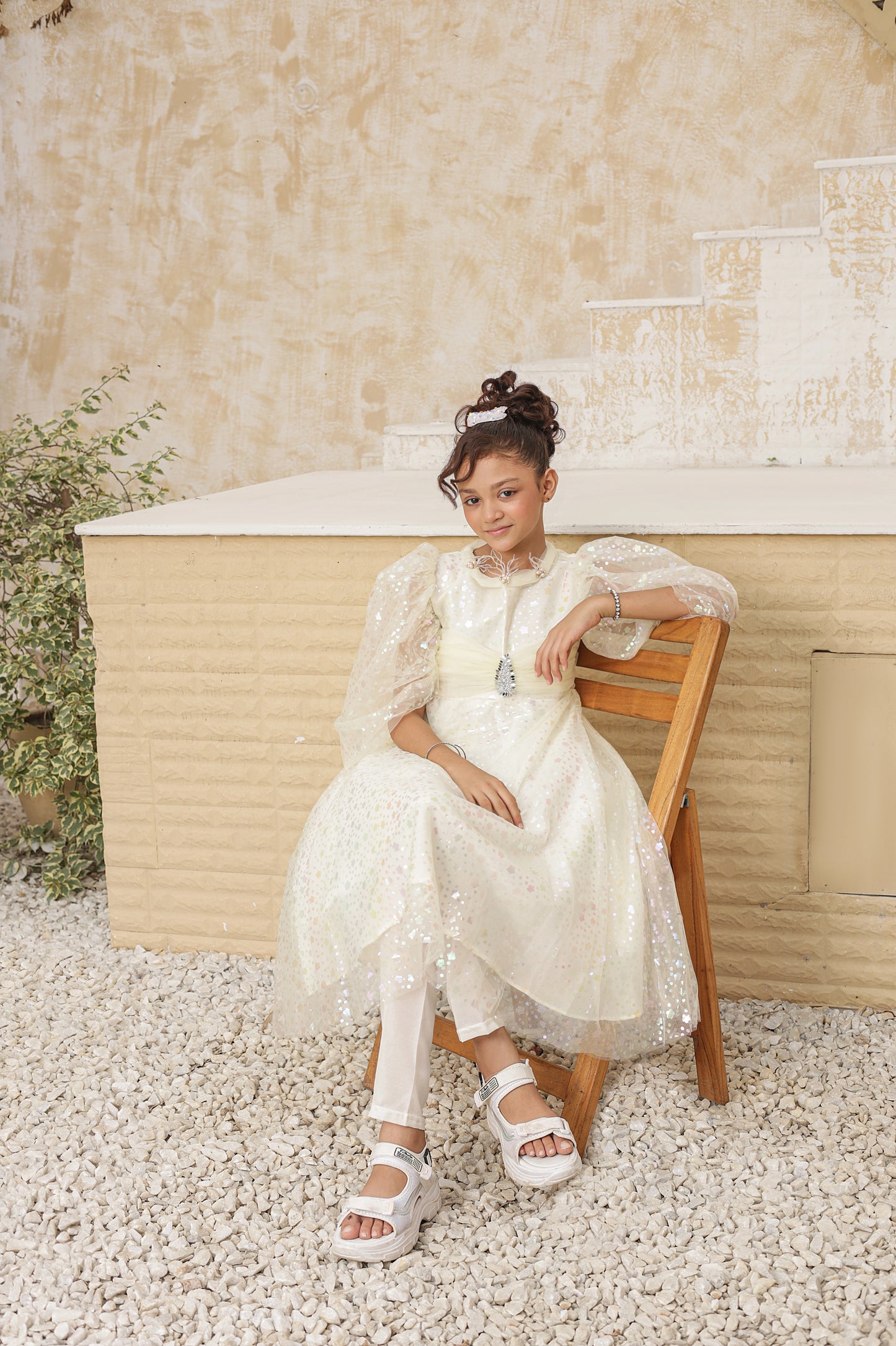 Dreamlight Princess Frock Imported China Printed Nylon Fabric