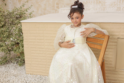 Dreamlight Princess Frock Imported China Printed Nylon Fabric