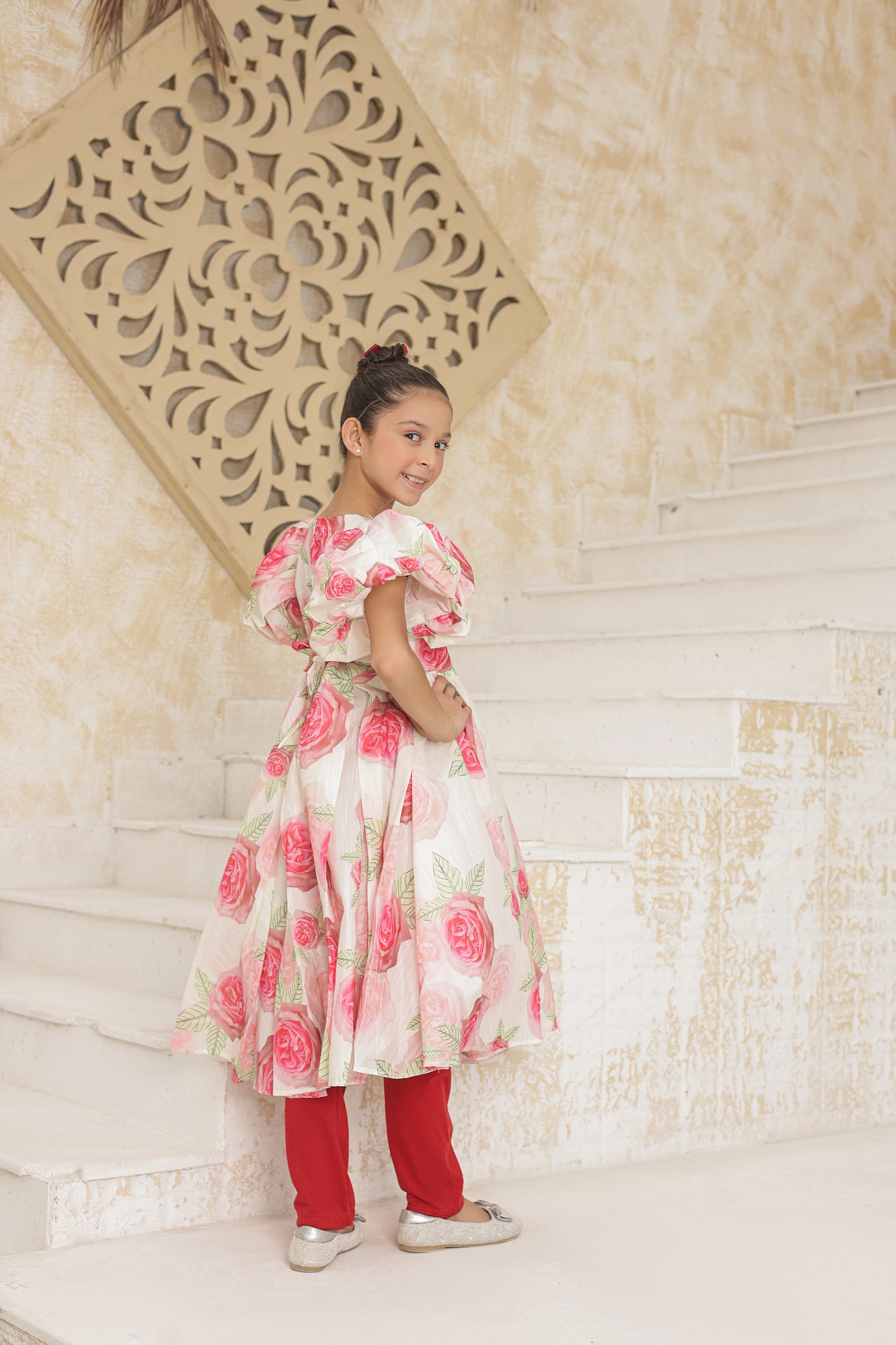 Blush Bloom Frock Imported Printed Cotton Fabric