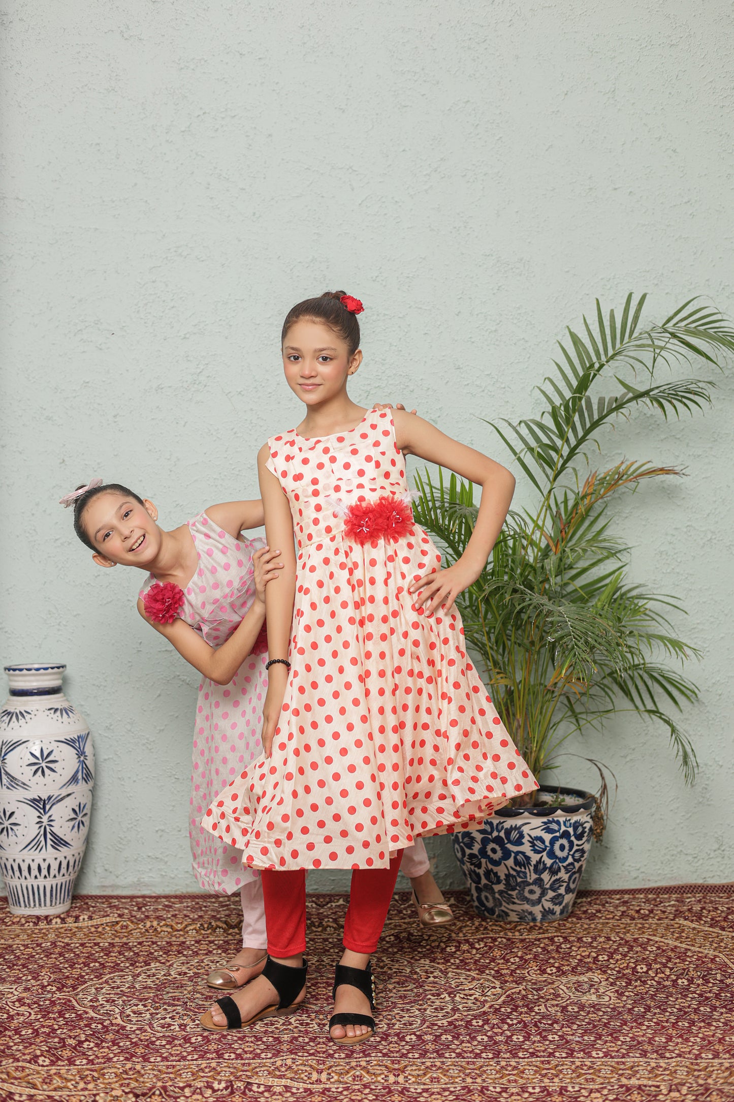 Rosy Pop Frock Imported Printed Cotton Fabric