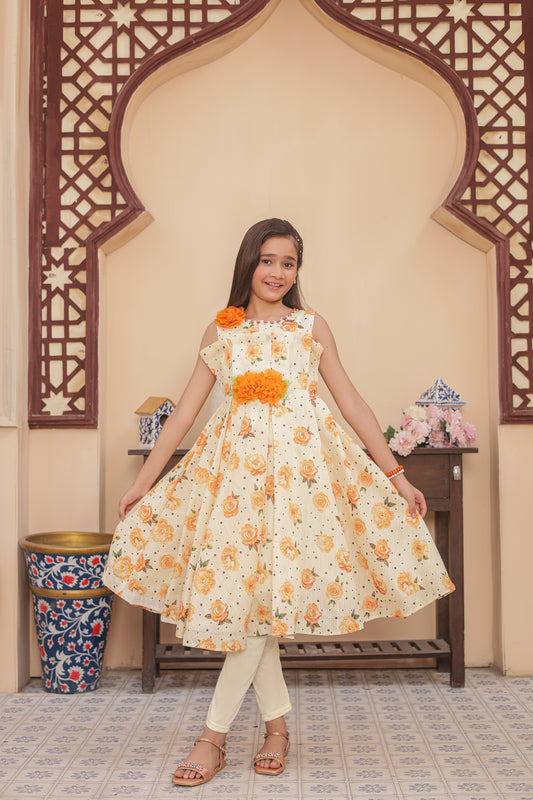 Rosie Dots Delight Frock Imported Printed Cotton Fabric