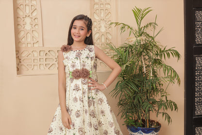 Floral Dazzle Frock Imported Printed Cotton Fabric