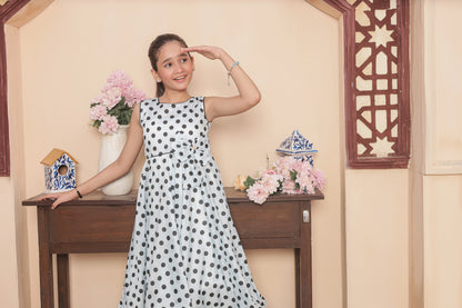 Silver Starlight Dream Frock Imported Printed Cotton